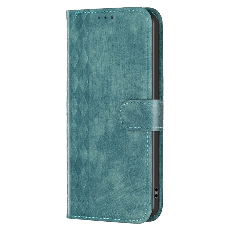 For Samsung Galaxy S25 5G Plaid Embossed Leather Phone Case