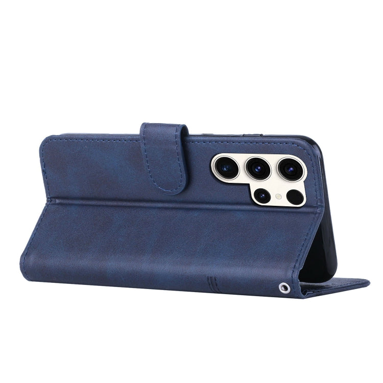 For Samsung Galaxy S25 Ultra 5G Stitching Calf Texture Buckle Leather Phone Case