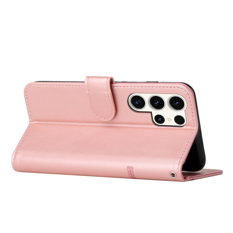 For Samsung Galaxy S25 Ultra 5G Stitching Calf Texture Buckle Leather Phone Case
