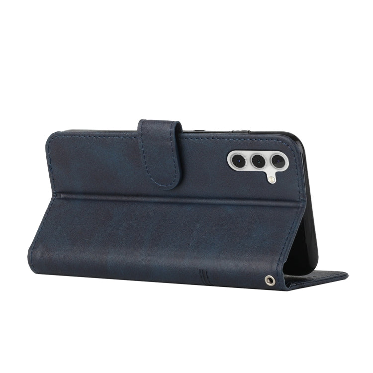 For Samsung Galaxy S25+ / S24+ 5G Stitching Calf Texture Buckle Leather Phone Case