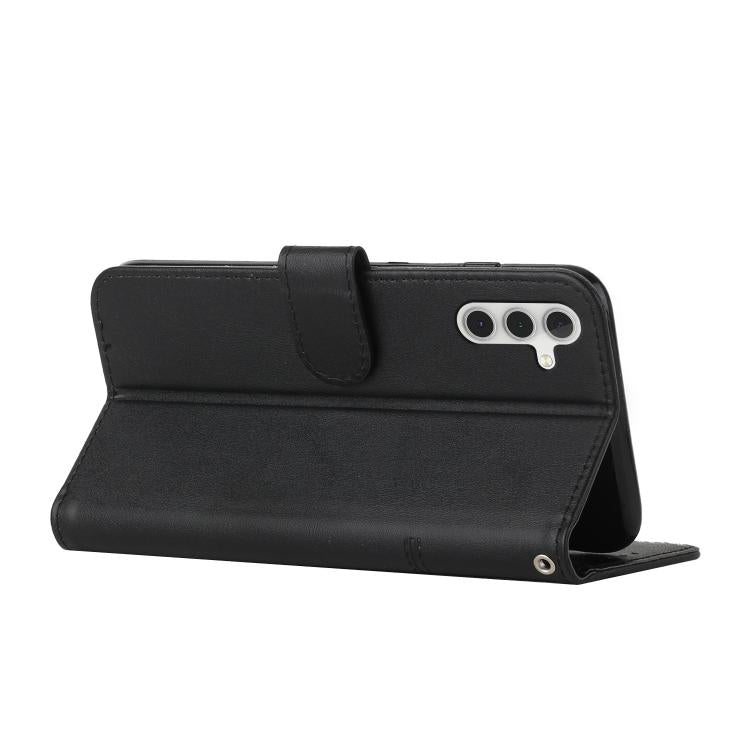 For Samsung Galaxy S25 FE 5G Stitching Calf Texture Buckle Leather Phone Case