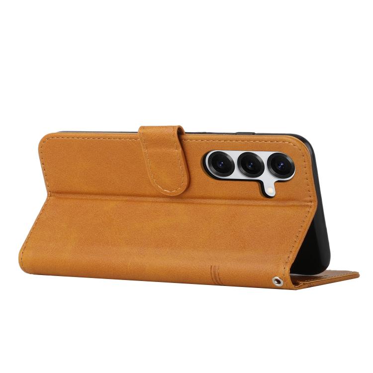 For Samsung Galaxy S26+ 5G Stitching Calf Texture Buckle Leather Phone Case