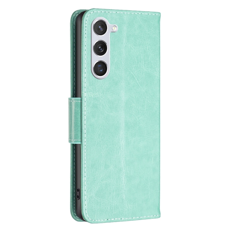 For Samsung Galaxy S25 5G Embossing Two Butterflies Pattern Leather Phone Case