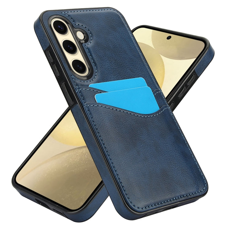 For Samsung Galaxy S24 FE 5G Litchi Leather Skin Card Slots Phone Case