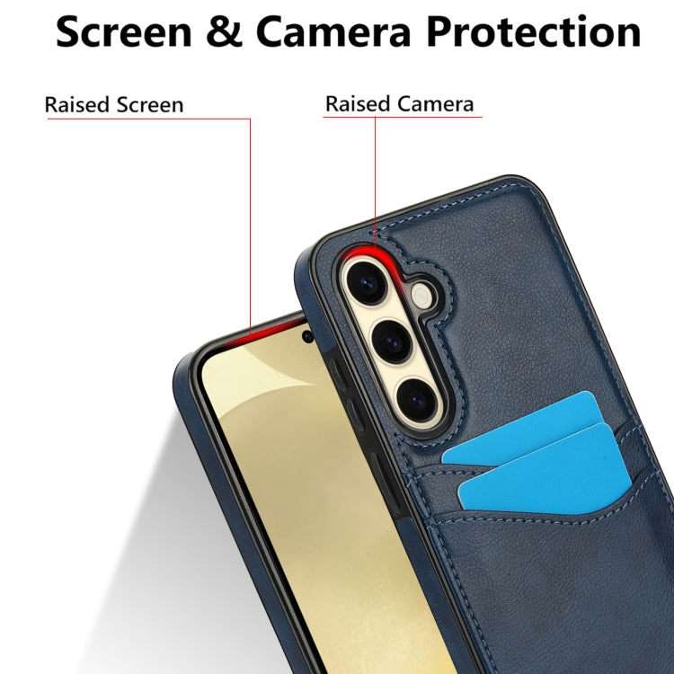 For Samsung Galaxy S24 FE 5G Litchi Leather Skin Card Slots Phone Case