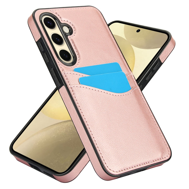 For Samsung Galaxy S24 FE 5G Litchi Leather Skin Card Slots Phone Case