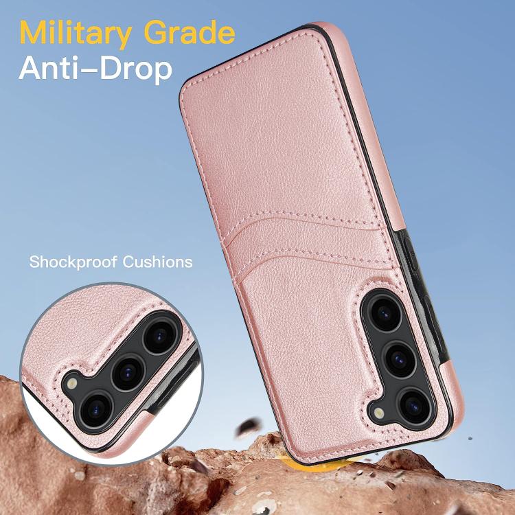 For Samsung Galaxy S23 5G Litchi Leather Skin Card Slots Phone Case