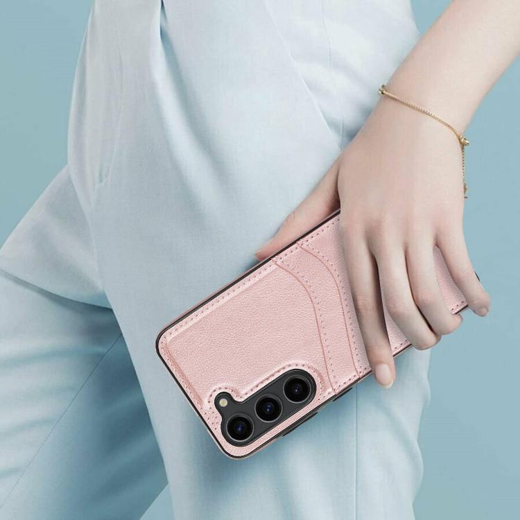 For Samsung Galaxy S23 5G Litchi Leather Skin Card Slots Phone Case