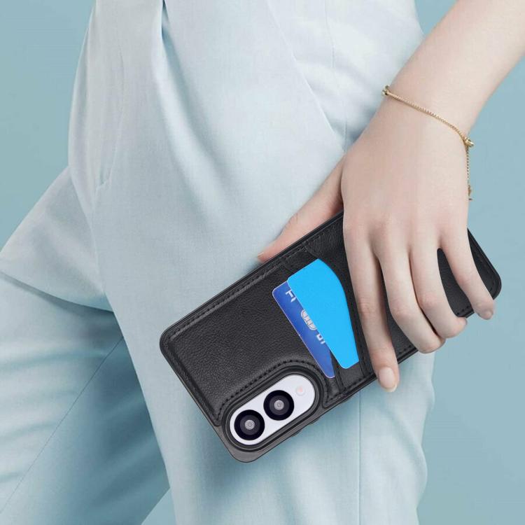 For Samsung Galaxy S25 Edge 5G Litchi Leather Skin Card Slots Phone Case