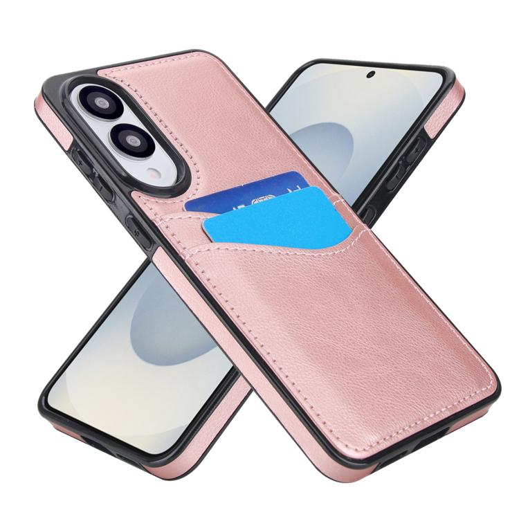 For Samsung Galaxy S25 Edge 5G Litchi Leather Skin Card Slots Phone Case