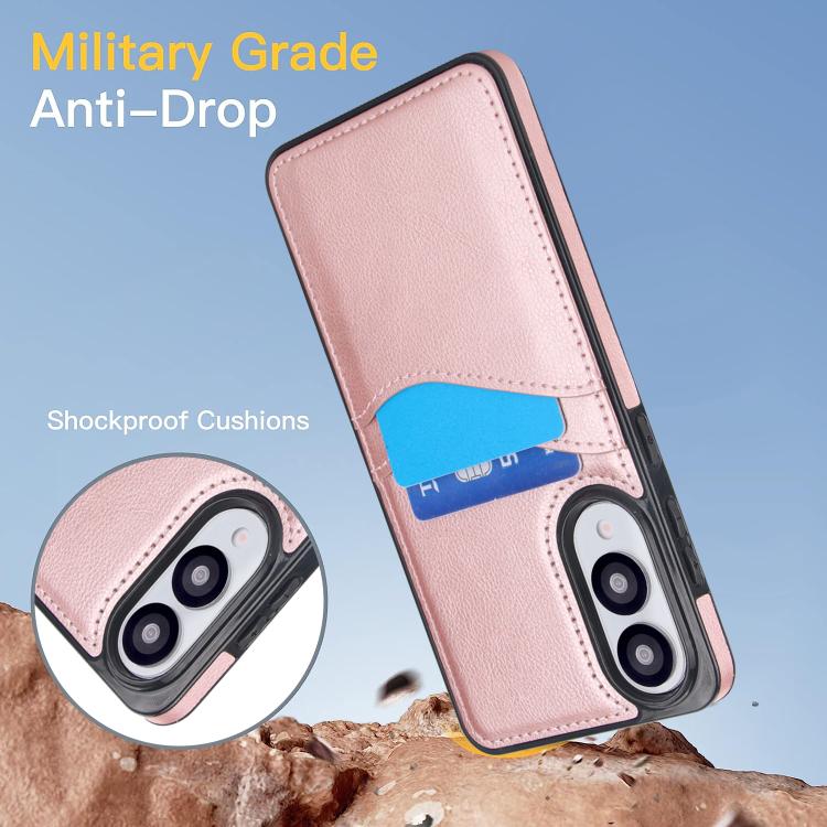 For Samsung Galaxy S25 Edge 5G Litchi Leather Skin Card Slots Phone Case