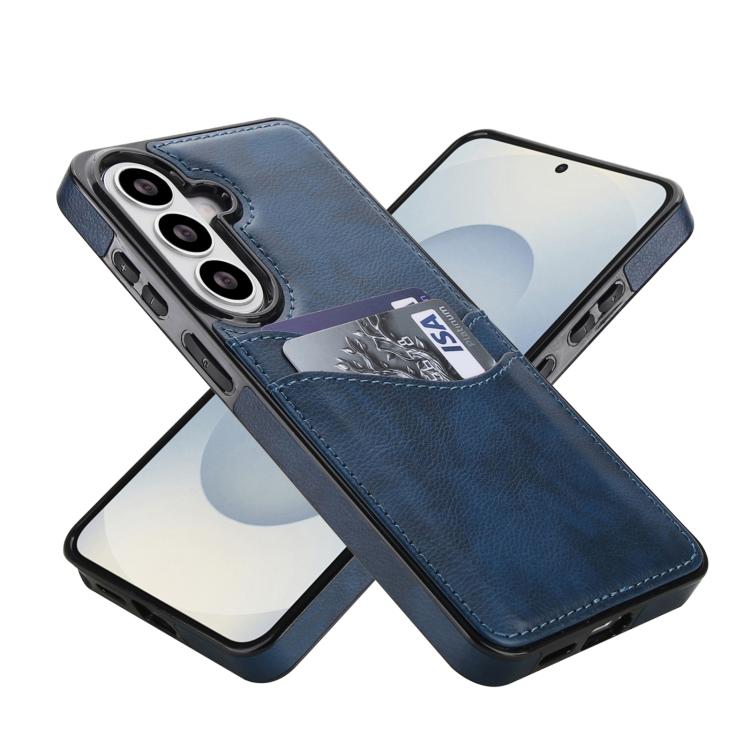 For Samsung Galaxy S26+ 5G Litchi Leather Skin Card Slots Phone Case