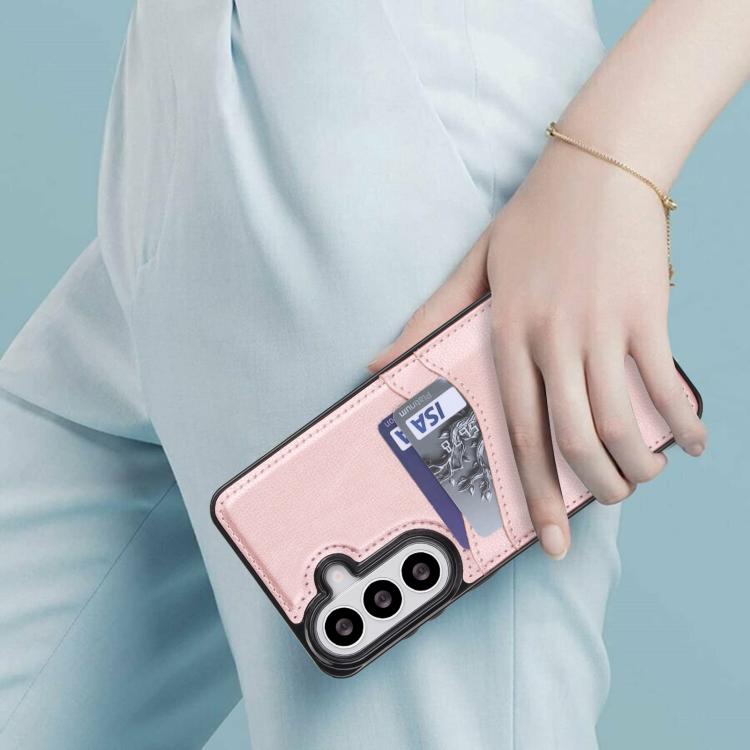 For Samsung Galaxy S26+ 5G Litchi Leather Skin Card Slots Phone Case