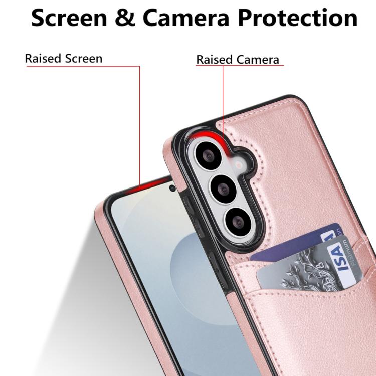 For Samsung Galaxy S26+ 5G Litchi Leather Skin Card Slots Phone Case