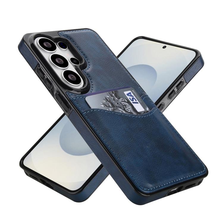 For Samsung Galaxy S26 Ultra 5G Litchi Leather Skin Card Slots Phone Case