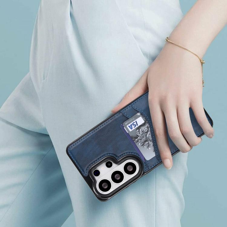 For Samsung Galaxy S26 Ultra 5G Litchi Leather Skin Card Slots Phone Case