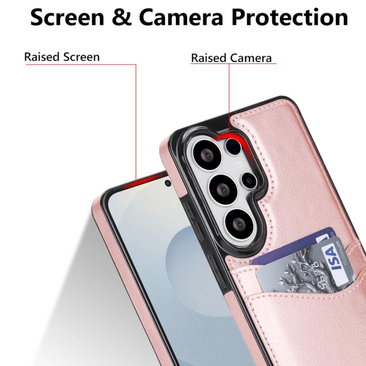 For Samsung Galaxy S26 Ultra 5G Litchi Leather Skin Card Slots Phone Case