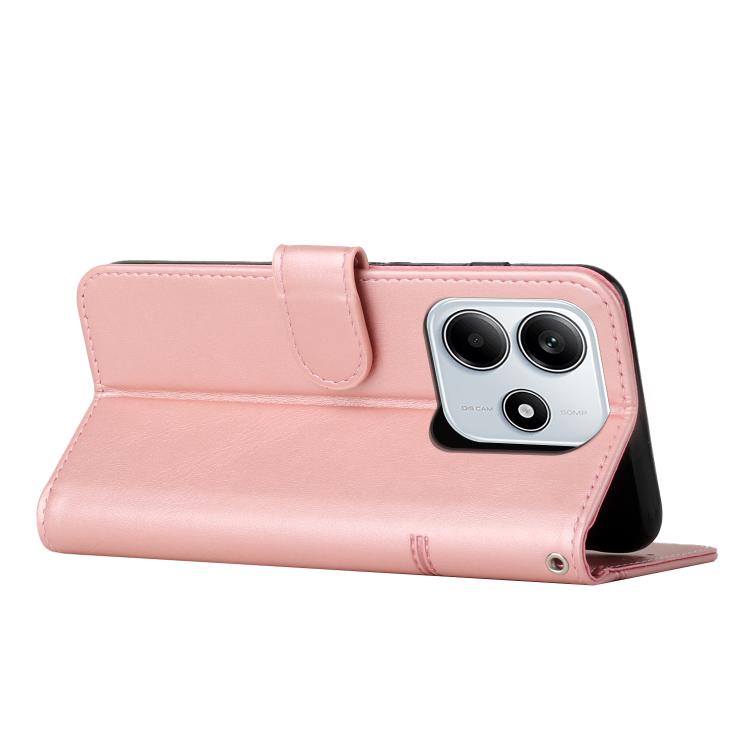 For Redmi Note 14 4G 163.25mm Stitching Calf Texture Buckle Leather Phone Case
