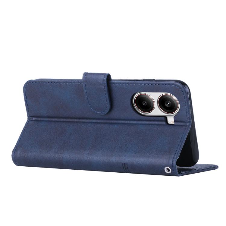 For Redmi Turbo 4 / Xiaomi Poco X7 Pro Stitching Calf Texture Buckle Leather Phone Case