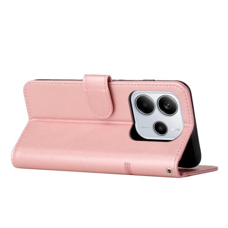 For Redmi Note 14 4G 164.84mm Stitching Calf Texture Buckle Leather Phone Case