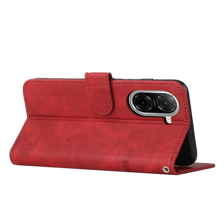For Redmi A5 4G 171.7mm / Poco C71 Stitching Calf Texture Buckle Leather Phone Case