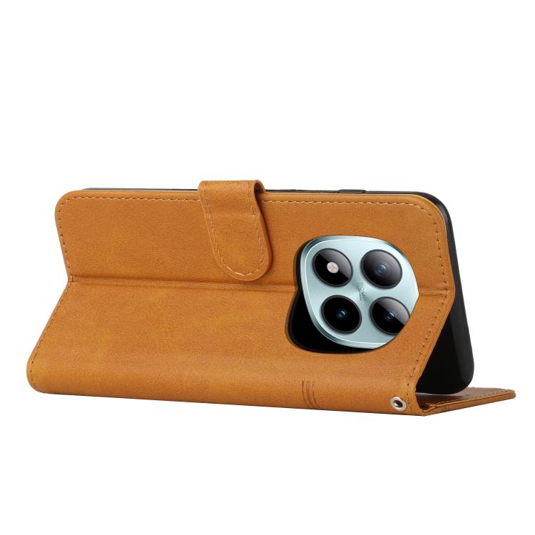 For Redmi Note 15 Pro 4G Global 163.2mm Stitching Calf Texture Buckle Leather Phone Case