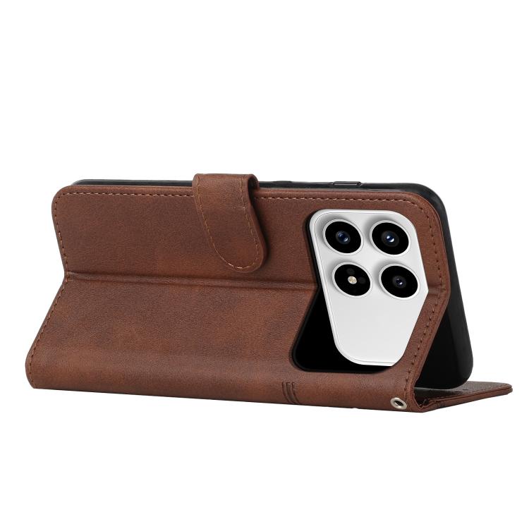 For Redmi K90 / Poco F8 Pro Stitching Calf Texture Buckle Leather Phone Case