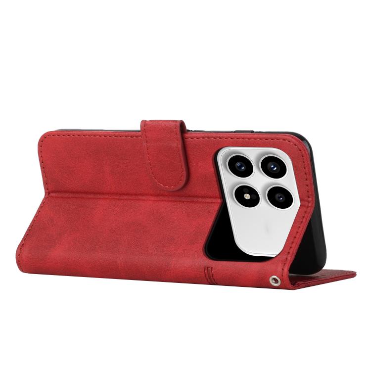 For Redmi K90 / Poco F8 Pro Stitching Calf Texture Buckle Leather Phone Case