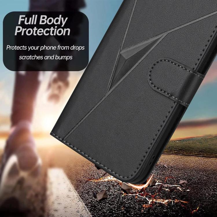 For Xiaomi 15T Pro 5G Triangle Pattern Buckle Clasp Leather Phone Case