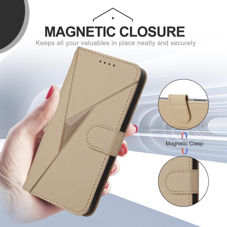 For Xiaomi 17 Pro Max Triangle Pattern Buckle Clasp Leather Phone Case