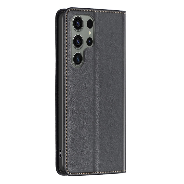 For Samsung Galaxy S25 Ultra 5G Magnetic Leather Phone Case