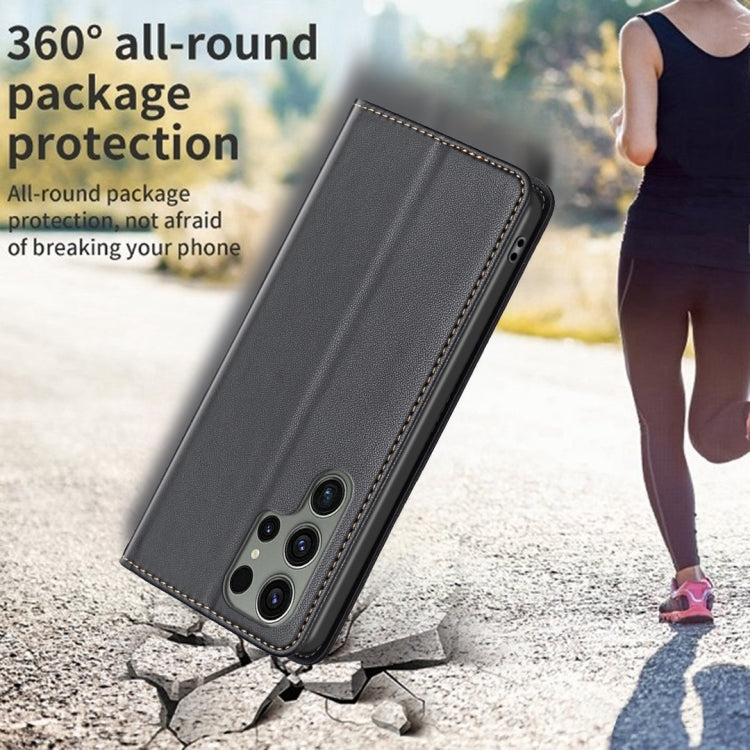 For Samsung Galaxy S25 Ultra 5G Magnetic Leather Phone Case