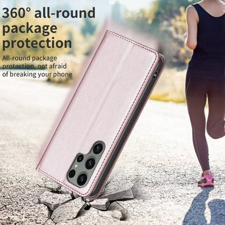 For Samsung Galaxy S25 Ultra 5G Magnetic Leather Phone Case