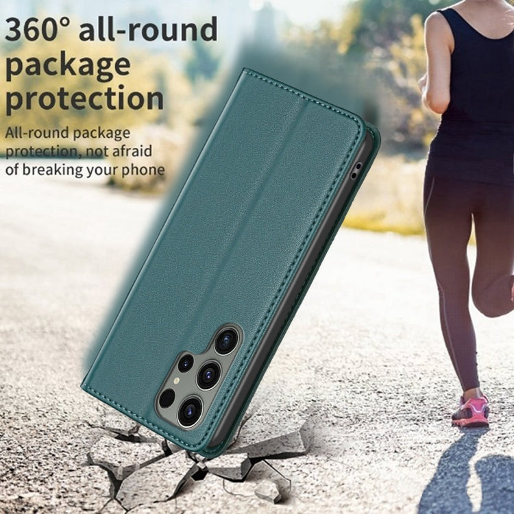 For Samsung Galaxy S25 Ultra 5G Magnetic Leather Phone Case