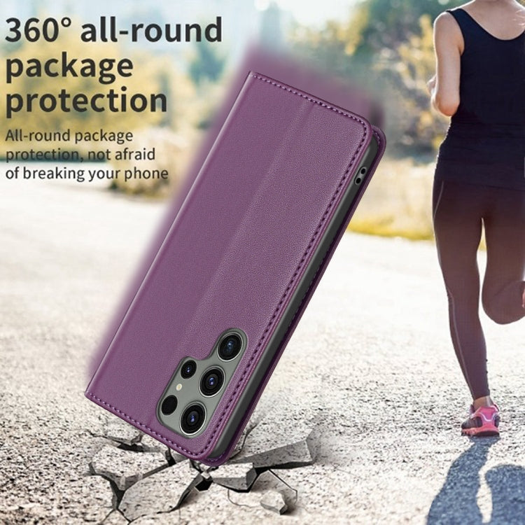 For Samsung Galaxy S25 Ultra 5G Magnetic Leather Phone Case
