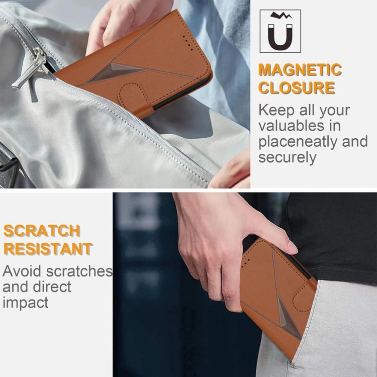 For Tecno Camon 30 Pro Triangle Pattern Buckle Clasp Leather Phone Case