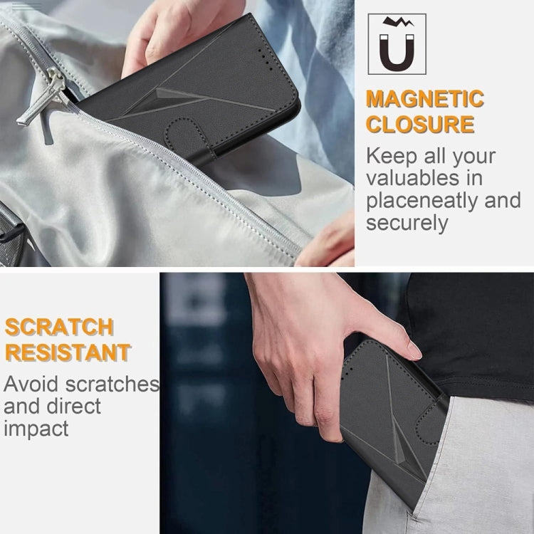 For Tecno Spark Go 2023 Triangle Pattern Buckle Clasp Leather Phone Case