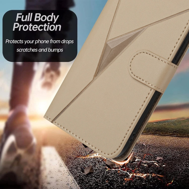 For Tecno Spark 30 Pro 4G Triangle Pattern Buckle Clasp Leather Phone Case