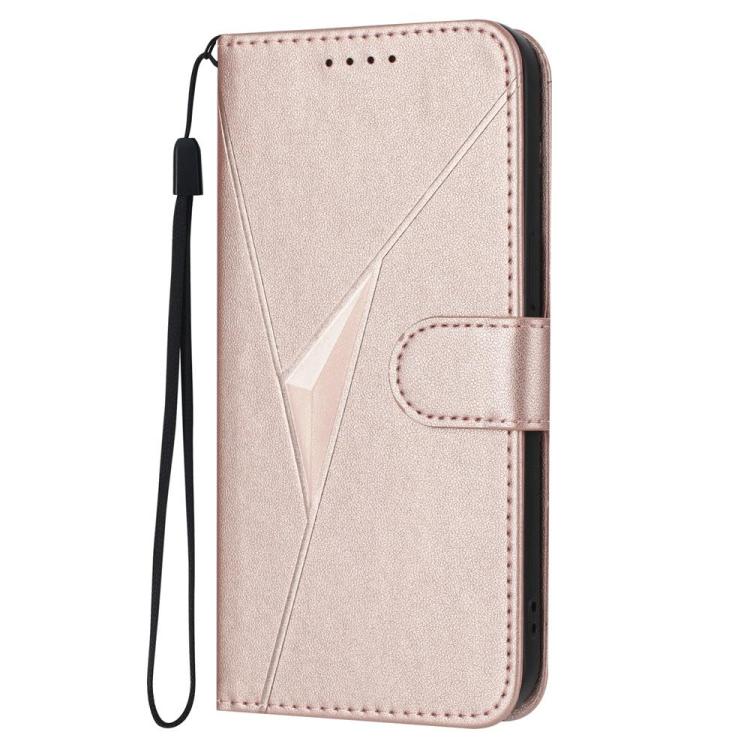 For Tecno Camon 50 4G Triangle Pattern Buckle Clasp Leather Phone Case