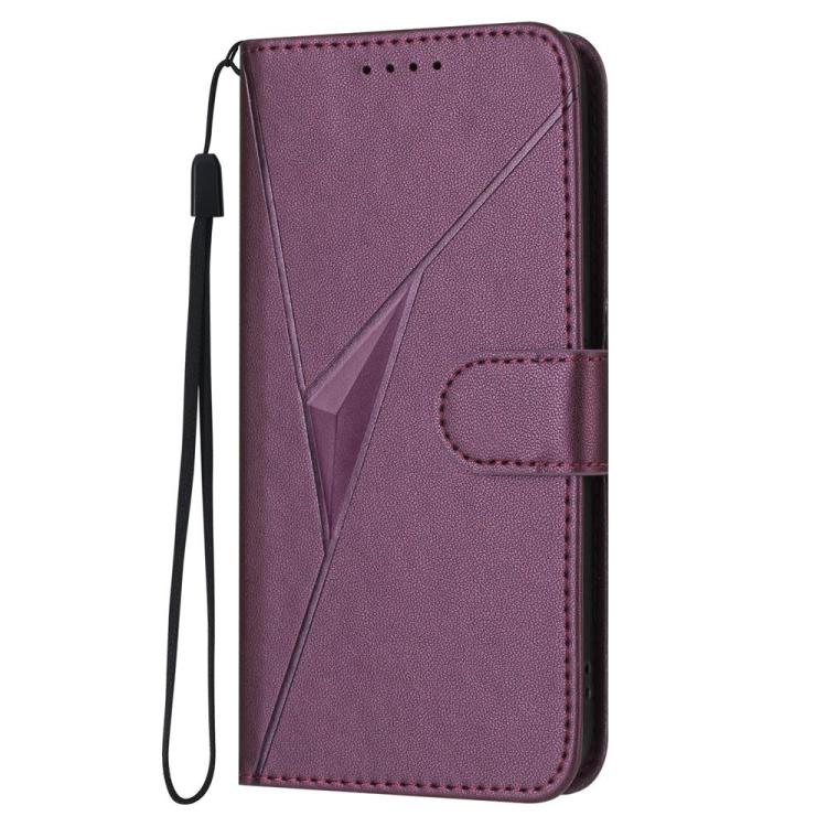 For Tecno Camon 50 4G Triangle Pattern Buckle Clasp Leather Phone Case