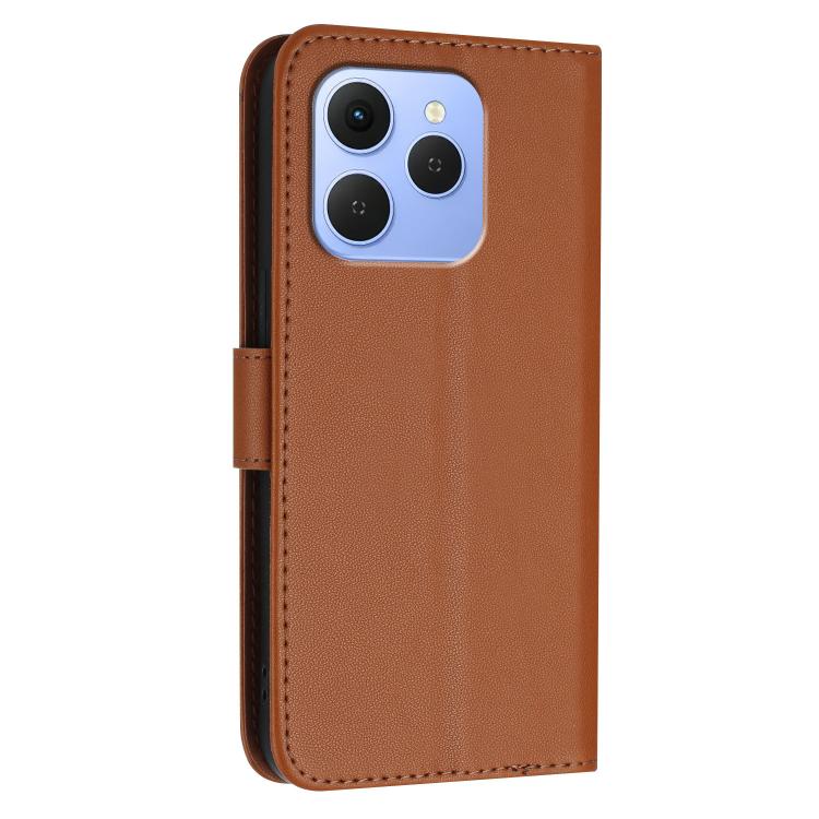 For Tecno Spark 50 4G Triangle Pattern Buckle Clasp Leather Phone Case