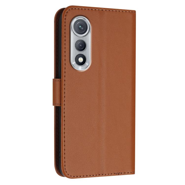 For Tecno Pova Curve Triangle Pattern Buckle Clasp Leather Phone Case