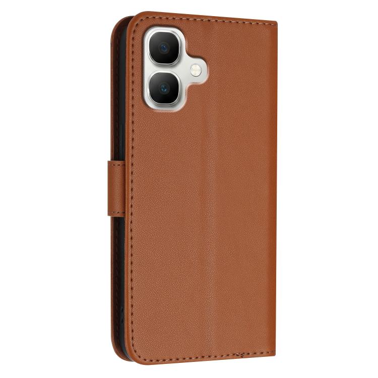 For Infinix Smart 20 4G Triangle Pattern Buckle Clasp Leather Phone Case