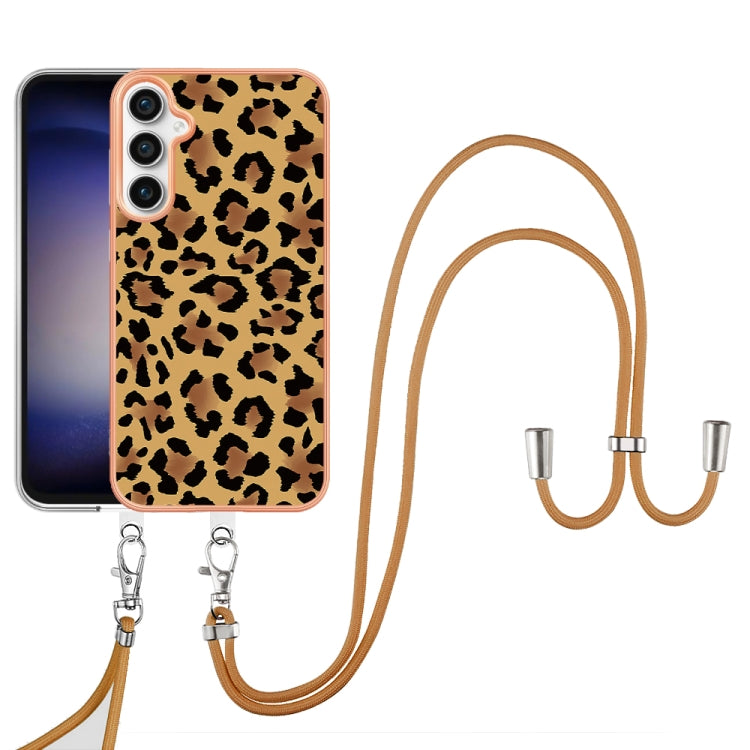 For Samsung Galaxy S24 FE 5G Electroplating Dual-side IMD Phone Case with Lanyard