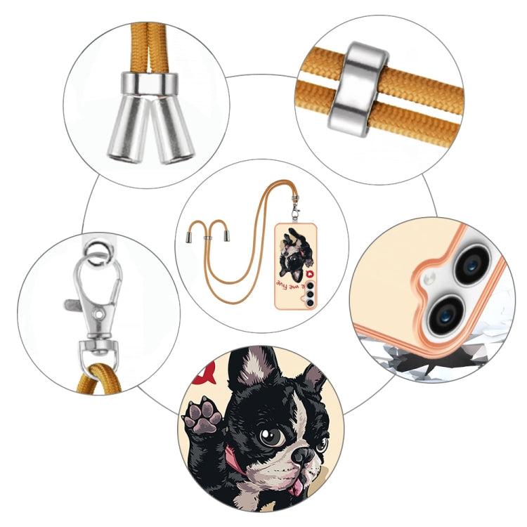 For Samsung Galaxy S24 FE 5G Electroplating Dual-side IMD Phone Case with Lanyard