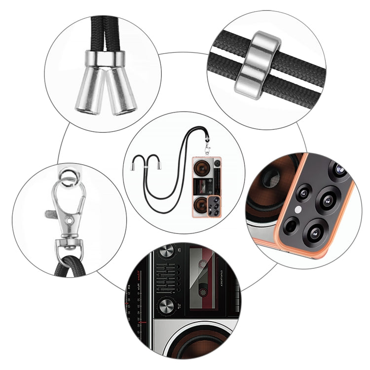 For Samsung Galaxy S25 Ultra 5G Electroplating Dual-side IMD Phone Case with Lanyard