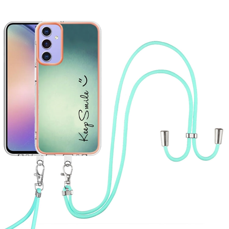 For Samsung Galaxy A16 5G Electroplating Dual-side IMD Phone Case with Lanyard