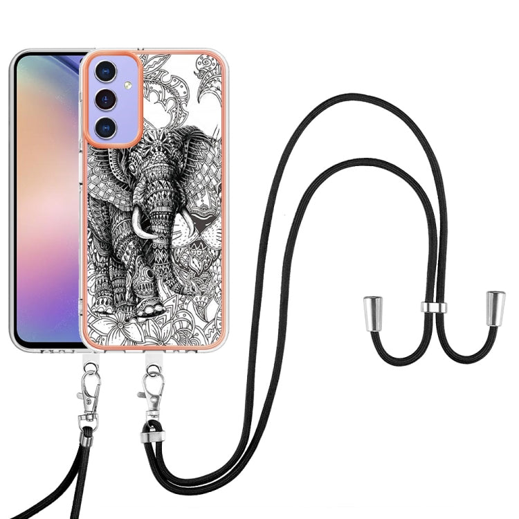For Samsung Galaxy A16 5G Electroplating Dual-side IMD Phone Case with Lanyard