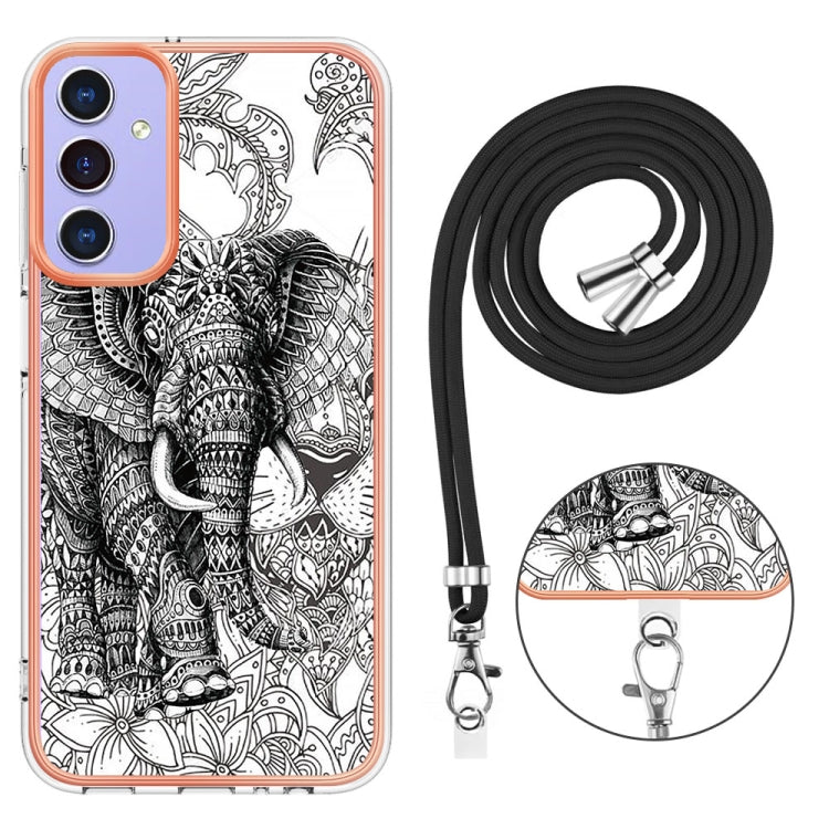 For Samsung Galaxy A16 5G Electroplating Dual-side IMD Phone Case with Lanyard