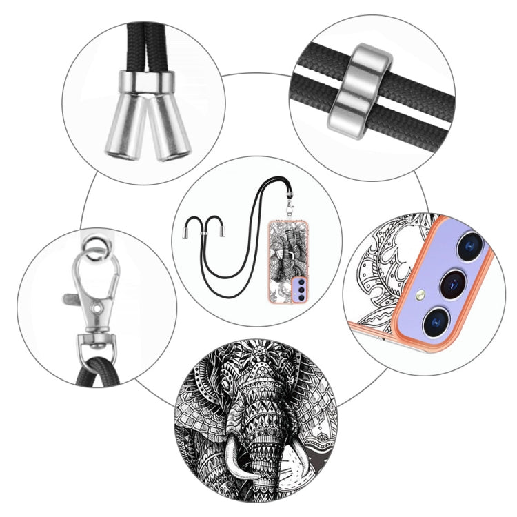 For Samsung Galaxy A16 5G Electroplating Dual-side IMD Phone Case with Lanyard